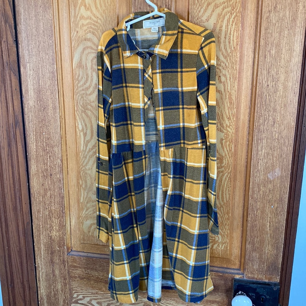 Girls 10/12 plaid shirt dress